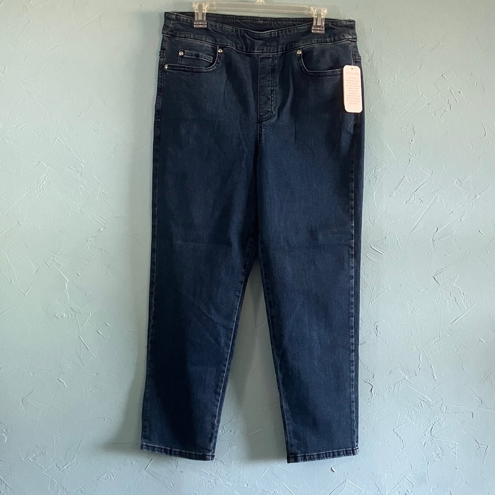 Allison Daley Indigo Slim Straight Jeans Size 14S